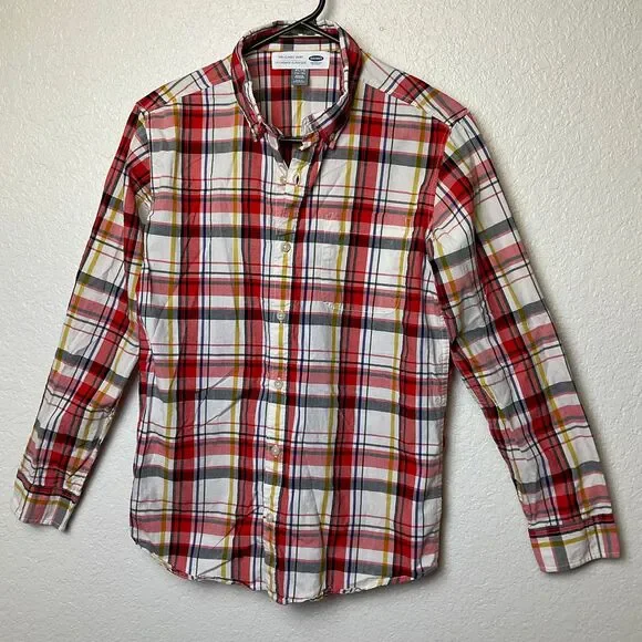 Old Navy The Classic Shirt Plaid Boys Size XL 14-16 - Picture 8 of 8